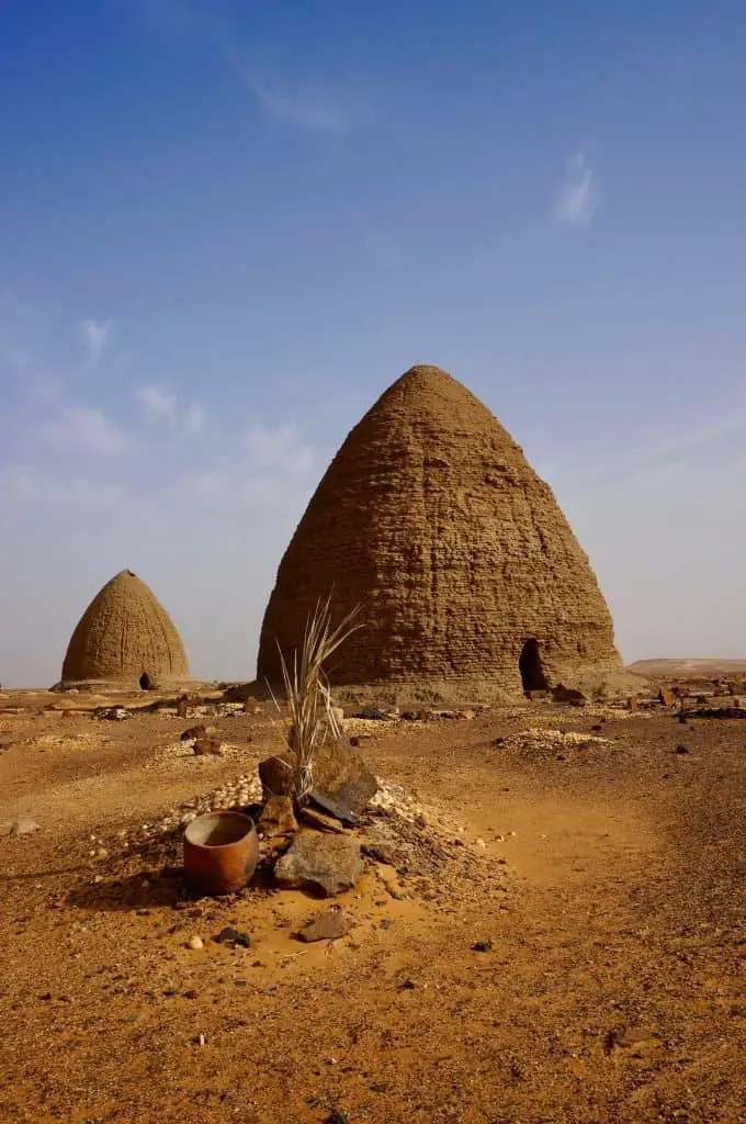 A top Sudan tourist attraction are the Muslim tombs at Old Dongola