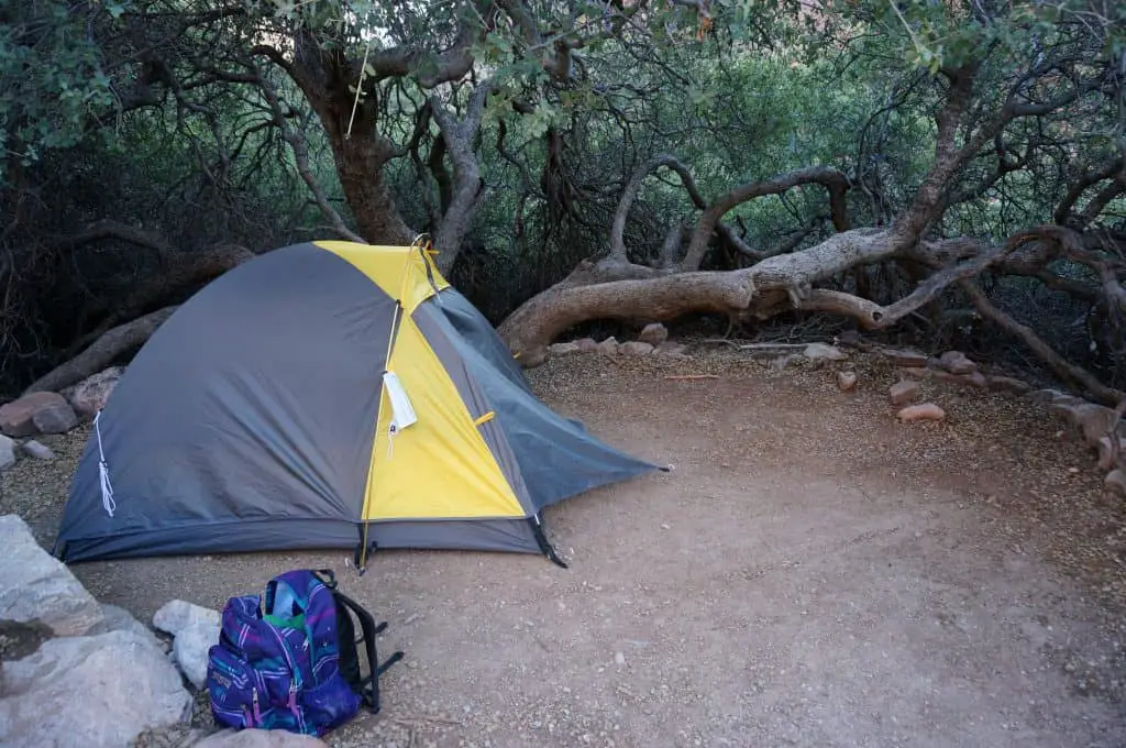 Our campsite at Cottonwood campground