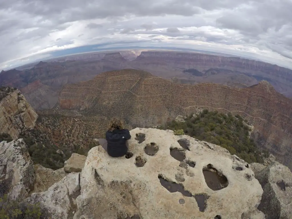 Our Rim to Rim hike of the Grand Canyon starting here at the North Rim