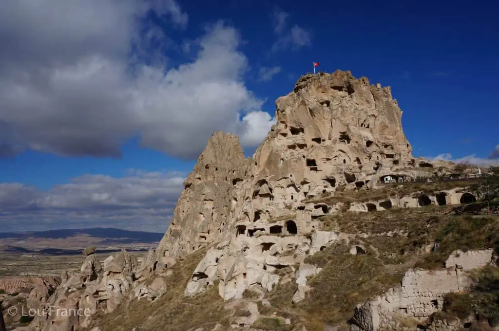 Uchisar Castle is one of the best things to do in Cappadocia