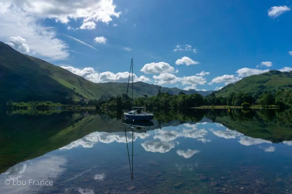 Ullswater Lake in the Lake District. A great start for walking Helvellyn via Striding Edge