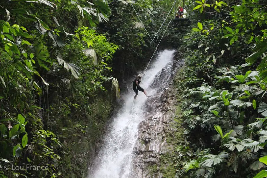 Here I am abseiling down a waterfall in Costa Rica