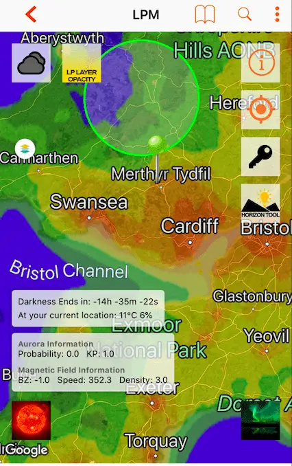 The light pollution map app is one of the best apps for landscape photographers wanting to capture the milky way