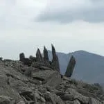 Unique rock spires on Glyder Fawr