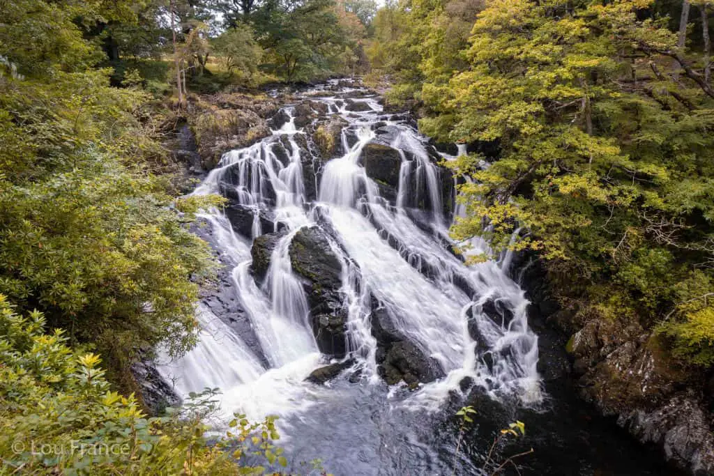 Swallow Falls is one of the easiest waterfalls in Wales to visit