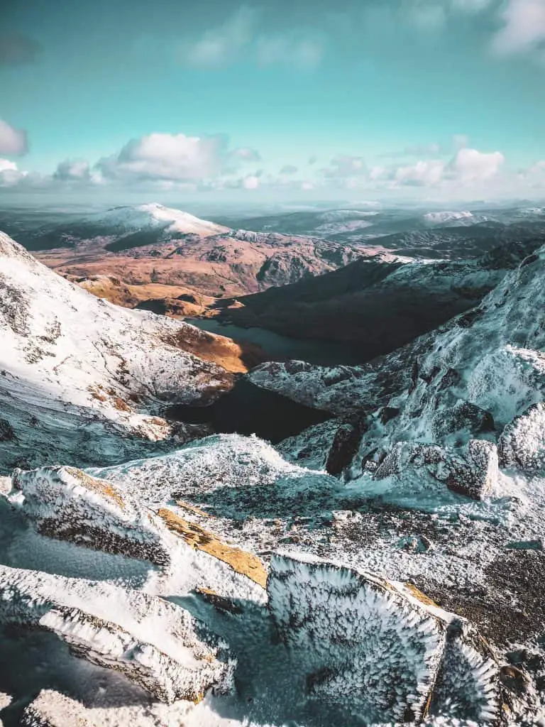 Snowdon is an epic mountain winter hike in the UK